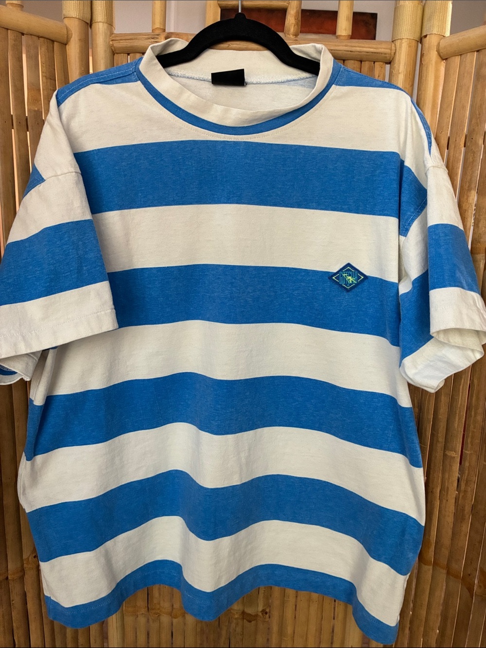90’s Gotcha Classic Blue & White Striped Men's T-Shirt